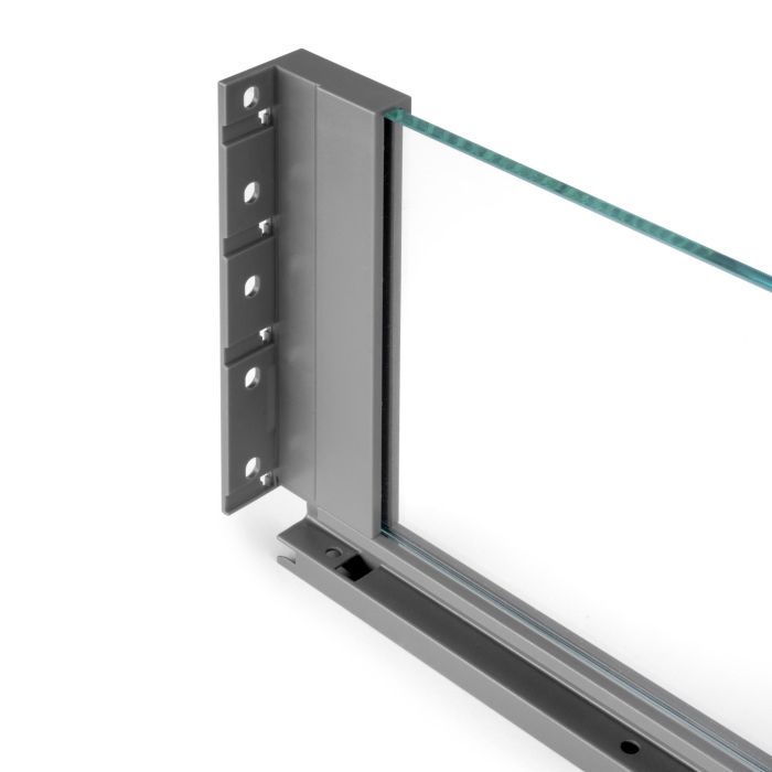 Emuca Cajón exterior Vertex 40kg con lateral de vidrio de altura 178mm, profundidad 500mm, Acero y Aluminio y Cristal, Gris antracita 7 Emuca Cajón exterior Vertex 40kg con lateral de vidrio de altura 178mm, profundidad 500mm, Acero y Aluminio y Cristal, Gris antracita 7