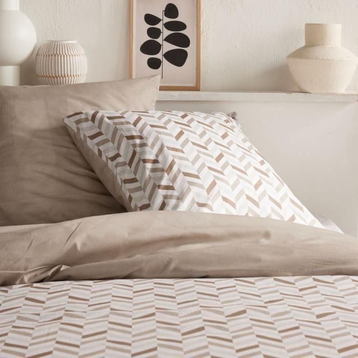 Juego de cama - TODAY Crazy - Estampado gráfico - 2 personas - 220 x 240 cm - Beige 2 Juego de cama - TODAY Crazy - Estampado gráfico - 2 personas - 220 x 240 cm - Beige 2