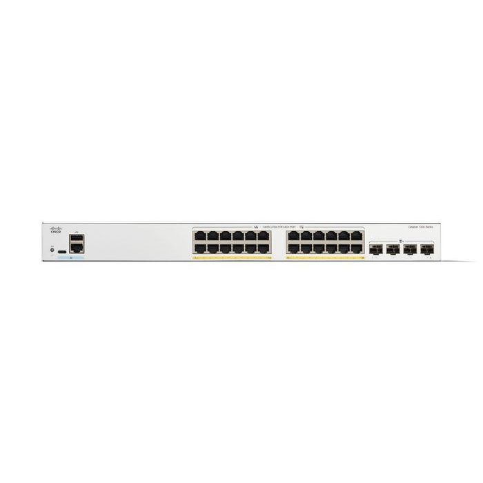 Cisco Catalyst 1300-24FP-4X Managed Switch, 24 Port GE, Full PoE, 4x10GE SFP+, Limited Lifetime Protection (C1300-24FP-4X) 1 Cisco Catalyst 1300-24FP-4X Managed Switch, 24 Port GE, Full PoE, 4x10GE SFP+, Limited Lifetime Protection (C1300-24FP-4X) 1