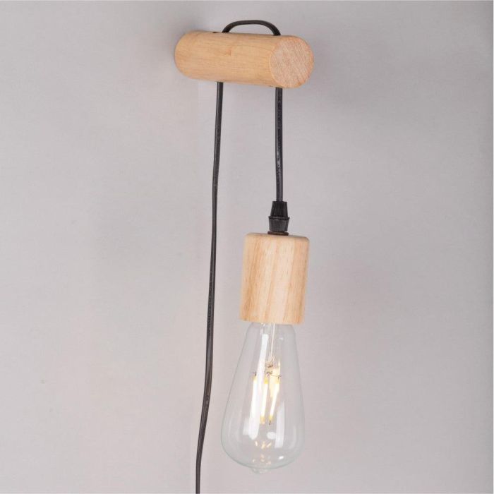 SKD-W1010 Aplique de Pared Ajman de Madera para Luz de Lectura en Dormitorios y Zonas de Estar, Compatible con Bombillas LED E27
