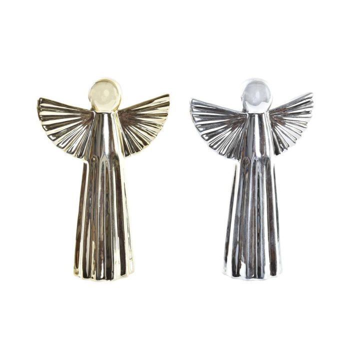 Figura Navidad Moderna DKD Home Decor Dorado Plateado 5 x 17 x 13 cm (2 Unidades) Figura Navidad Moderna DKD Home Decor Dorado Plateado 5 x 17 x 13 cm (2 Unidades)