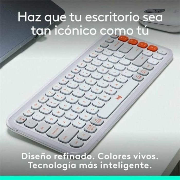 Logitech Teclado Pop Icon Keys Inalambrico, Personalizable, Doble Impresion Windows/Mac, Easy-Switch 21