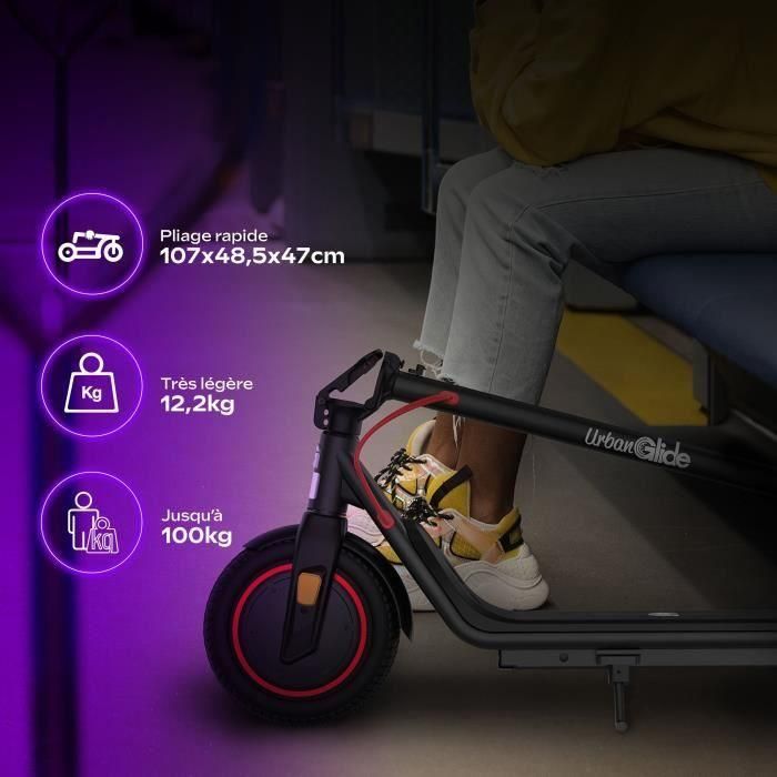 Patinete eléctrico - URBANGLIDE - 85 Lite - Ruedas de 8,5 - 36V - 400W - Autonomía de 20 km - Freno de disco - Intermitentes - Luz de freno 3 Patinete eléctrico - URBANGLIDE - 85 Lite - Ruedas de 8,5 - 36V - 400W - Autonomía de 20 km - Freno de disco - Intermitentes - Luz de freno 3