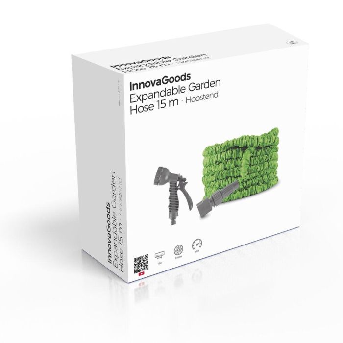Pack Pistola de Agua a Presión con Depósito 8 en 1 y Manguera de Jardín Extensible InnovaGoods 2