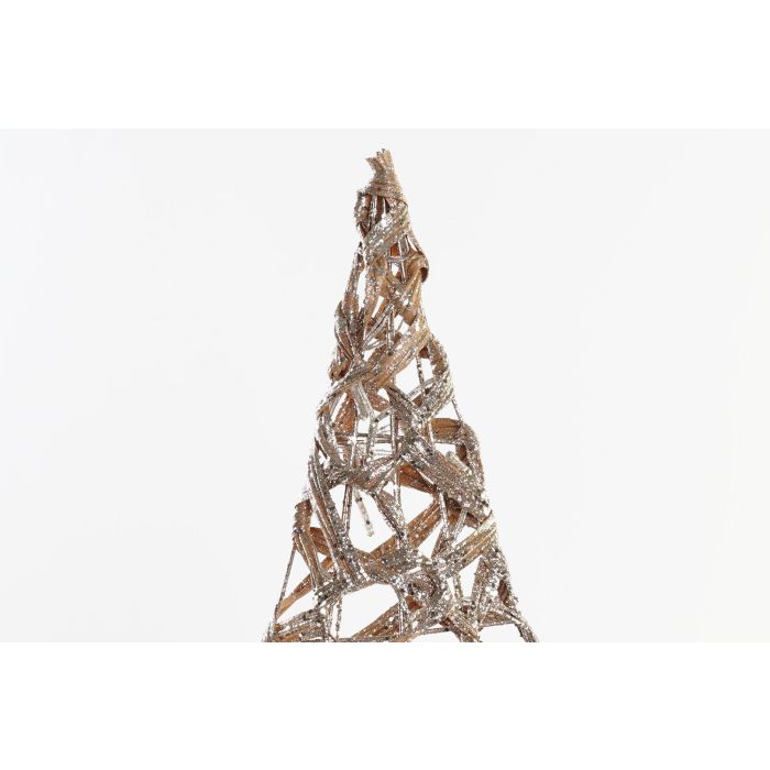 DKD Home Decor Árbol de Navidad Alpina de Ratan, 60 cm de Alto, Natural con Luces LED y funciona con 3 pilas AA 2 DKD Home Decor Árbol de Navidad Alpina de Ratan, 60 cm de Alto, Natural con Luces LED y funciona con 3 pilas AA 2