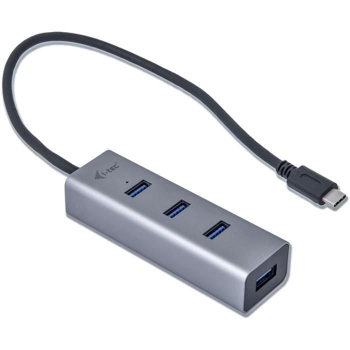 Hub USB i-Tec C31HUBMETAL403 USB x 4 Gris 1 Hub USB i-Tec C31HUBMETAL403 USB x 4 Gris 1