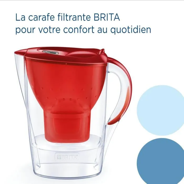 Brita Jarra Marella Roja 2.4L con 1 Cartucho Filtro Maxtra Pro All-in-1 1