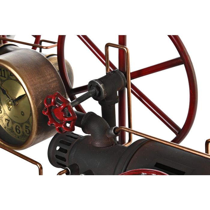 DKD Home Decor Reloj Sobremesa Vintage Dorado Plateado 20 x 26 x 40 cm (2 Unidades) 2