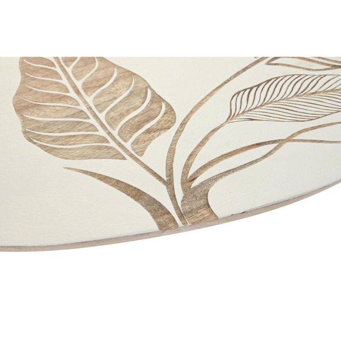 Mesa Centro Tropical DKD Home Decor Blanco Natural 90 x 45 x 90 cm 1