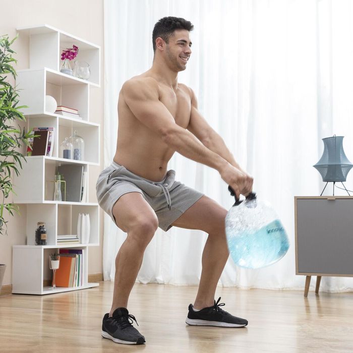 Pesa Rusa de Agua para Entrenamiento Fitness con Guía de Ejercicios Fibell InnovaGoods 8 Pesa Rusa de Agua para Entrenamiento Fitness con Guía de Ejercicios Fibell InnovaGoods 8