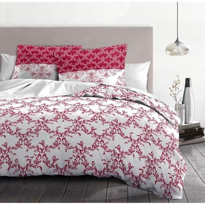 Juego nórdico 240x260 cm HOME LINGE PASSION FRISE: Funda nórdica + 2 fundas de almohada - 100% Algodón 57 hilos - Burdeos 2 Juego nórdico 240x260 cm HOME LINGE PASSION FRISE: Funda nórdica + 2 fundas de almohada - 100% Algodón 57 hilos - Burdeos 2