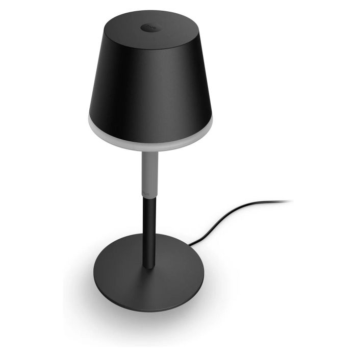 Philips Hue Go Lámpara de Mesa Inteligente LED Portátil Bluetooth/Zigbee, Blanco y Color Regulable, Negro, 530 lm, IP20/IP54 1