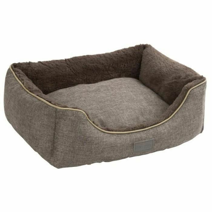 Kerbl Cesta Samuel para Perro - 50x40x15 cm - Plateada y Gris - Felpa Interior, Lavable, Cojín Reversible, Poliéster Kerbl Cesta Samuel para Perro - 50x40x15 cm - Plateada y Gris - Felpa Interior, Lavable, Cojín Reversible, Poliéster