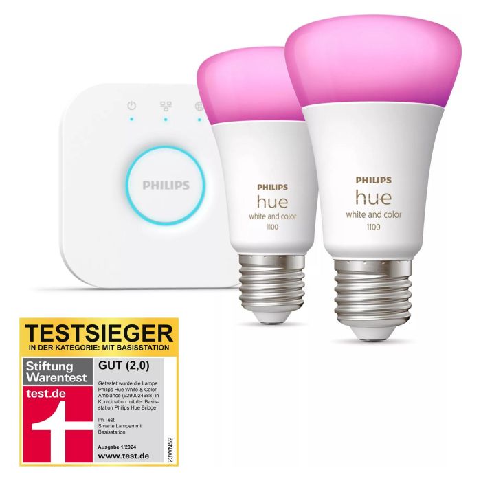 Philips Hue PHI8719514291492 Bombillas E27 75W White and Color Ambiance Bluetooth Compatible con Alexa Google HomeKit