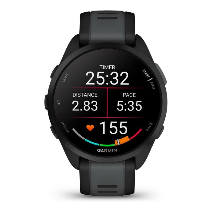 Garmin Forerunner 165 Music Reloj GPS con Pantalla AMOLED Táctil de 3.05 cm (1.2") y 43 mm - Negro/Gris