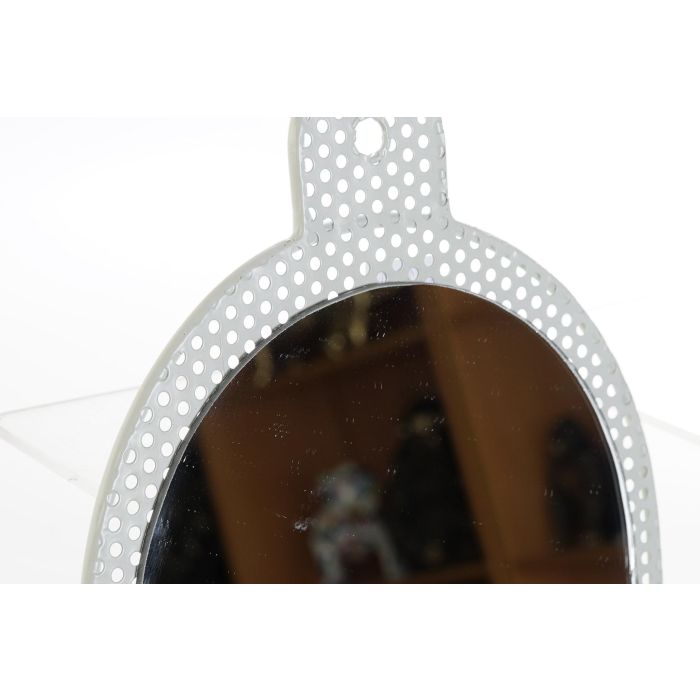 Espejo de pared DKD Home Decor Blanco Rosa 22 x 1,5 x 40 cm (2 Unidades) 2 Espejo de pared DKD Home Decor Blanco Rosa 22 x 1,5 x 40 cm (2 Unidades) 2