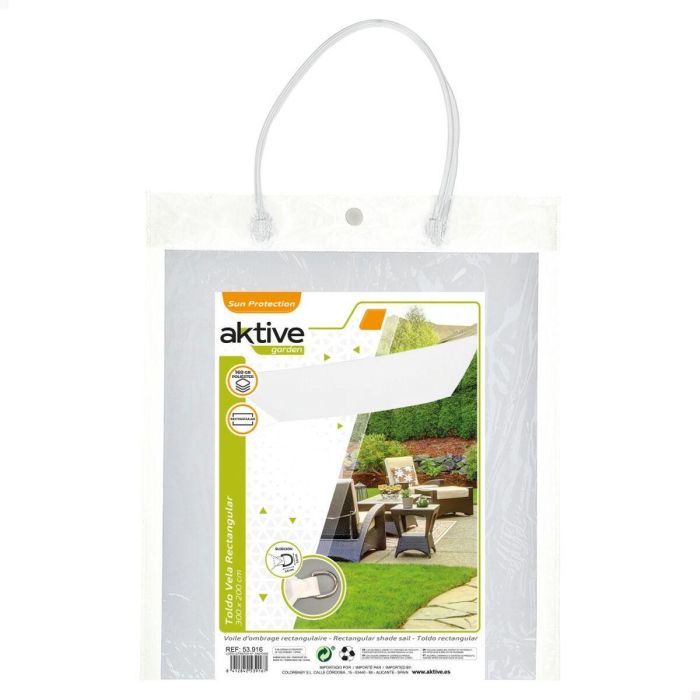 Velas de sombra Aktive Rectangular Blanco 200 x 0,5 x 300 cm (6 Unidades) 1 Velas de sombra Aktive Rectangular Blanco 200 x 0,5 x 300 cm (6 Unidades) 1