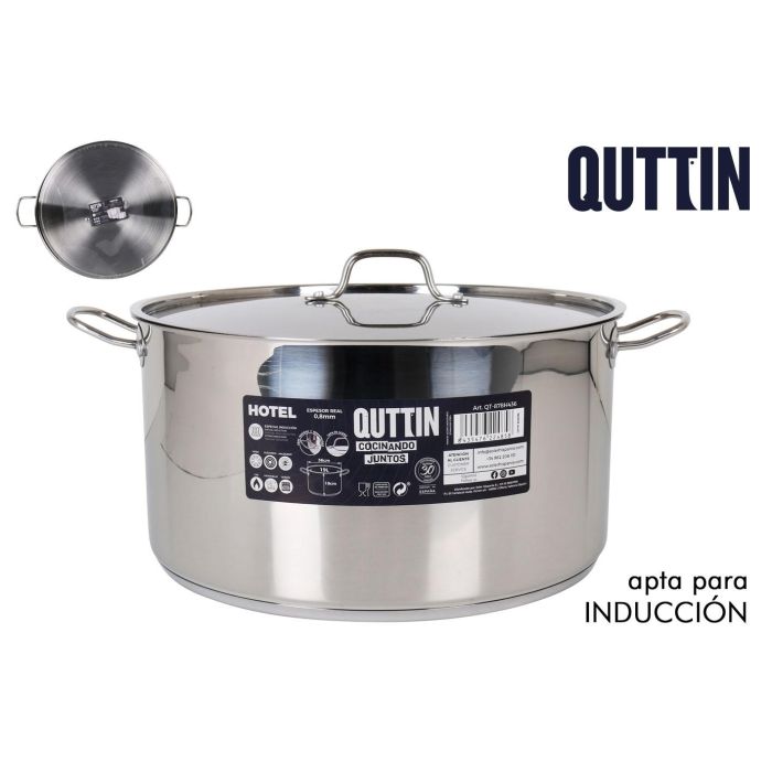 Olla con Tapa de Acero Inoxidable Quttin ø 36 x 19 cm 0 Olla con Tapa de Acero Inoxidable Quttin ø 36 x 19 cm 0