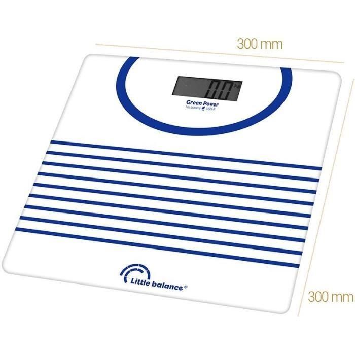 Little Balance 8655 Báscula Personal con USB Reparable, 180 kg de Capacidad y 100 g de Precisión, Diseño Mariniere 0 Little Balance 8655 Báscula Personal con USB Reparable, 180 kg de Capacidad y 100 g de Precisión, Diseño Mariniere 0