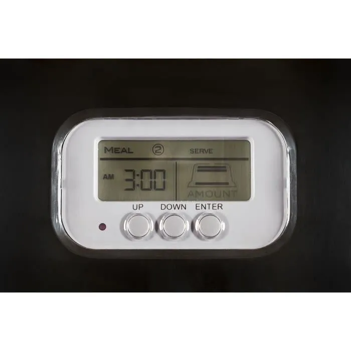 Eyenimal 45x20x47 cm Dispensador Automático de Croquetas Negro para Gatos y Perros Pequeños 1