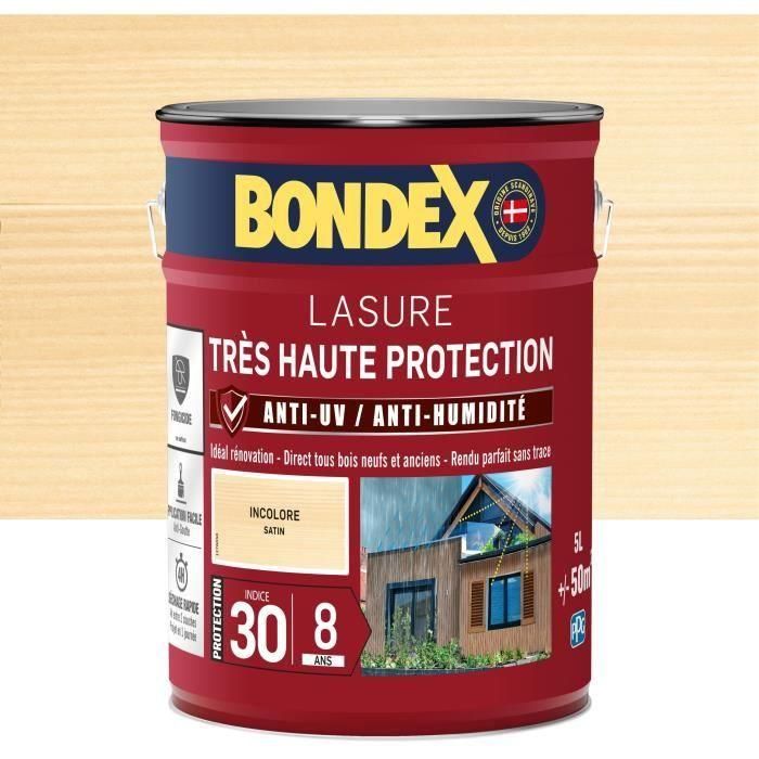 tinte para madera de muy alta protección 8 años transparente 5L Bondex