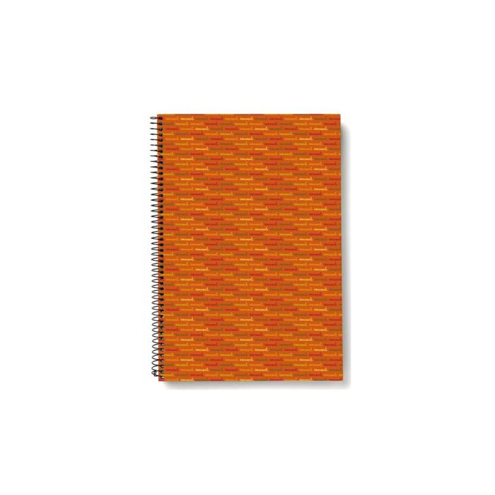 Cuaderno Espiral Liderpapel Cuarto Multilider Tapa Forrada 80H 80 gr Cuadro 4 mm Con Margen Naranja 1