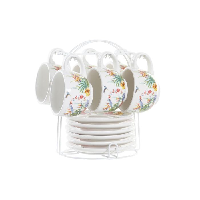 Cafe Tropical DKD Home Decor Multicolor 18 x 20 x 20 cm Set de 6