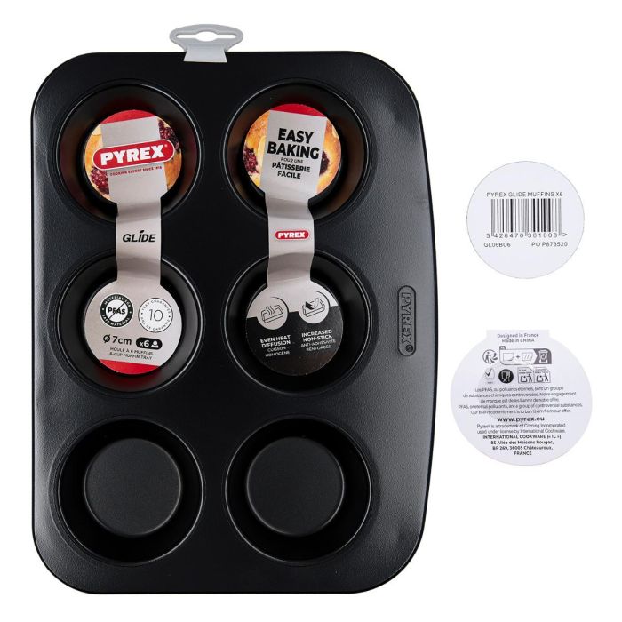 Bandeja Magdalenas Horno Acero Glide Pyrex® 29x18 cm 2 Bandeja Magdalenas Horno Acero Glide Pyrex® 29x18 cm 2