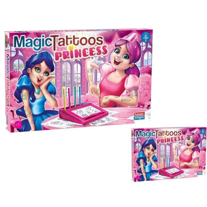 Falomir Tatuajes Mágicos Princesas con 112 Tatuajes y Material para Hacerlos 4