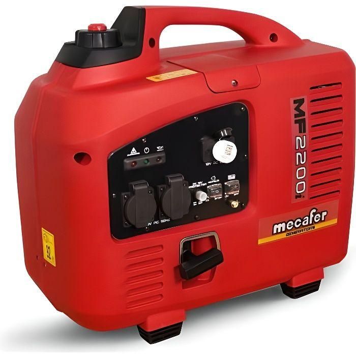 MECAFER Inversor generador 4 tiempos motor de gasolina 2200 W máx.