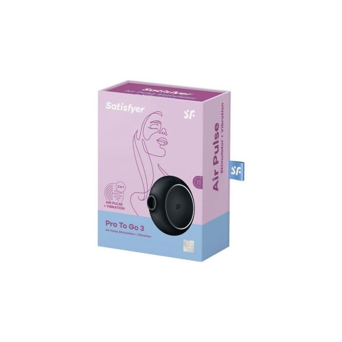 Satisfyer Pro to go 3 Vibrador y Estimulador de Aire Negro