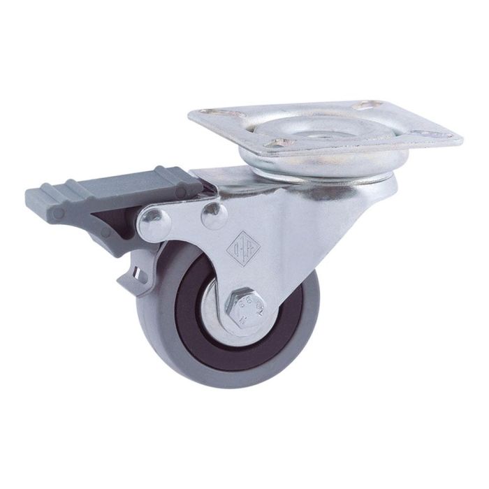 Rueda platina ø50mm (rueda) freno goma gris cr07181 afo Rueda platina ø50mm (rueda) freno goma gris cr07181 afo