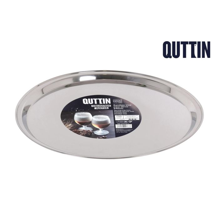 Quttin Bandeja para Servir Redonda de 40 cm de Diámetro y 2 cm de Alto (8 Unidades)