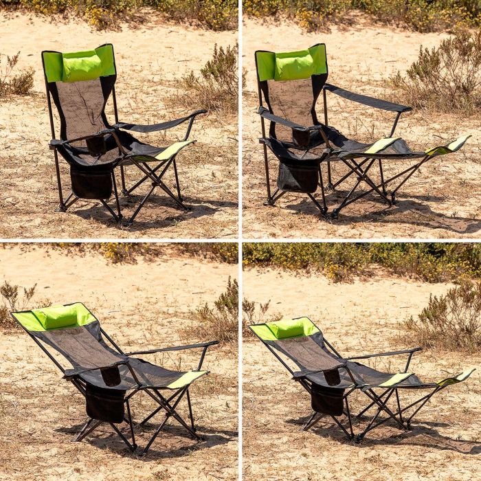 Silla Tumbona Plegable de Camping Kampfort InnovaGoods 12 Silla Tumbona Plegable de Camping Kampfort InnovaGoods 12