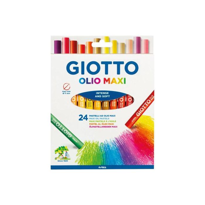 Giotto Estuche con Asa F293800 de 24 Barras de Pintura Óleo, Colores Surtidos 1 Giotto Estuche con Asa F293800 de 24 Barras de Pintura Óleo, Colores Surtidos 1