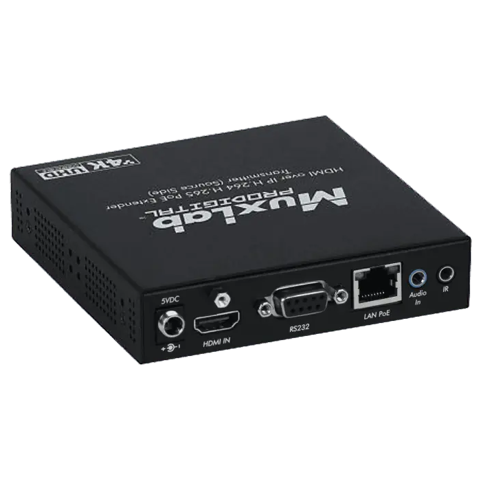 Muxlab Transmisor HDMI 4K/30 Poe Rs232 Sobre IP H.264/H.265 1