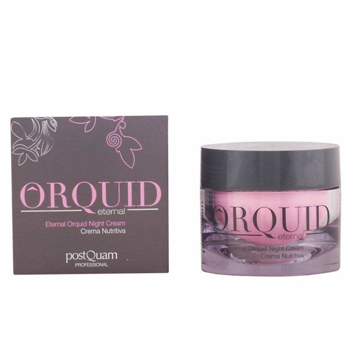Postquam ORQUID ETERNAL Crema Facial de Noche Reafirmante Anti-Edad para Restaurar Colágeno y Firmeza en Todo Tipo de Pieles 50 ml