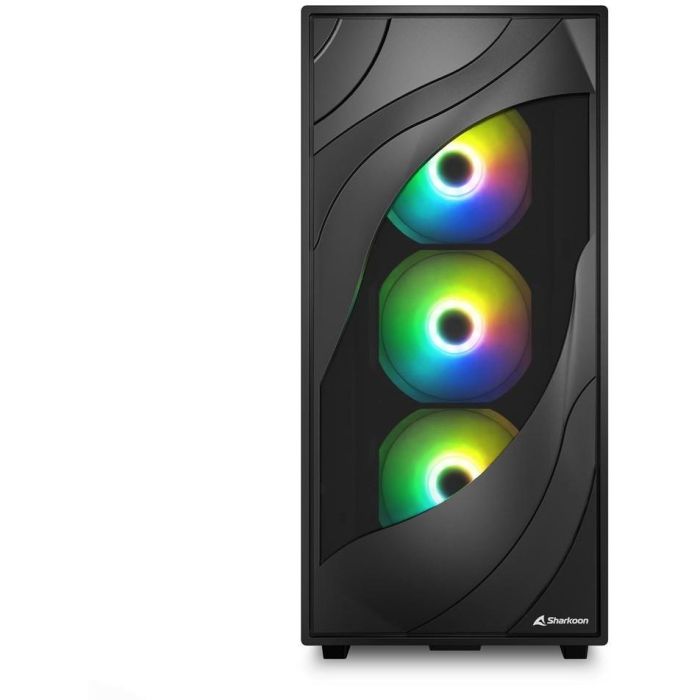 Sharkoon Rebel C80G RGB ATX 1xGlas Black 1