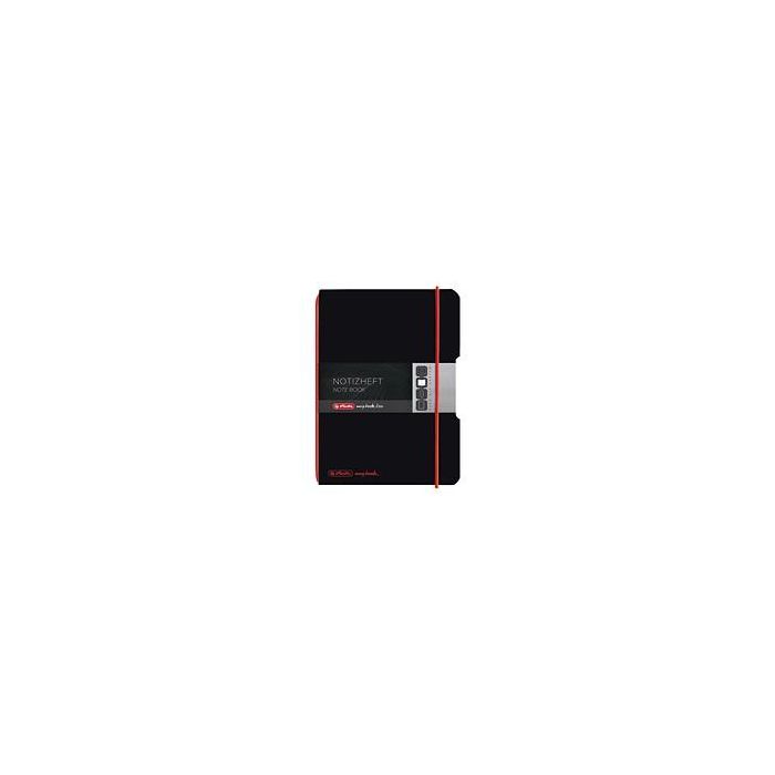 Herlitz Notizheft my.book flex A6 PP 40Bl. kariert schwarz 1