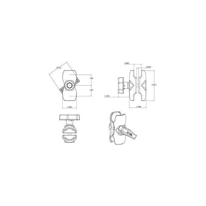RAM Mounts RAM-201U-B - Brazo de Doble Socket Corto para Bases de Bola de 1.5" - Ajuste Infinito para Ángulos de Visión Perfectos 2 RAM Mounts RAM-201U-B - Brazo de Doble Socket Corto para Bases de Bola de 1.5" - Ajuste Infinito para Ángulos de Visión Perfectos 2