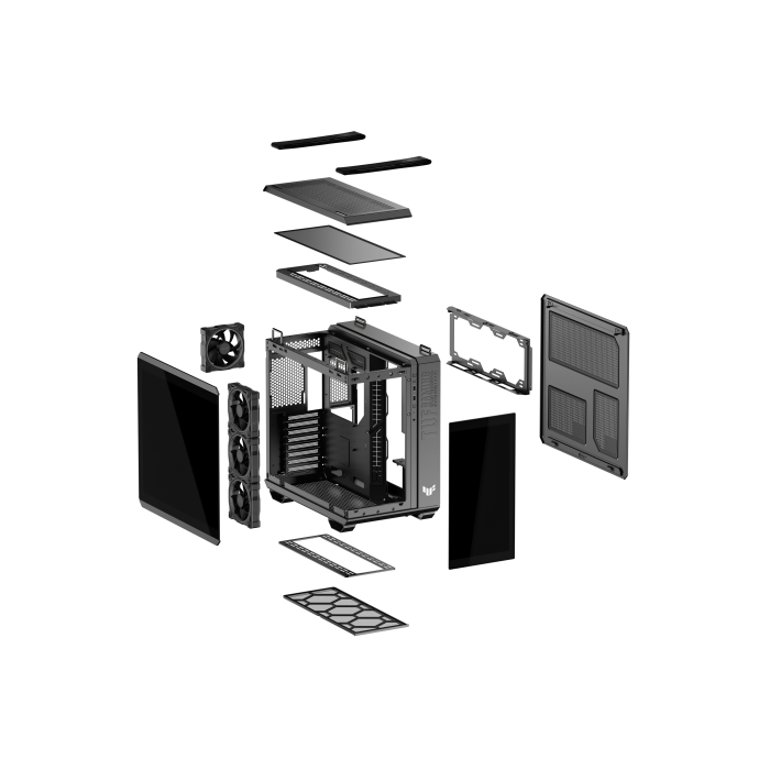 Asus TUF GAMING GT502 Horizon TG ARGB Black Midi Tower PC Negro, 3x120mm Ventiladores, ARGB, 90DC0090-B19020 19 Asus TUF GAMING GT502 Horizon TG ARGB Black Midi Tower PC Negro, 3x120mm Ventiladores, ARGB, 90DC0090-B19020 19