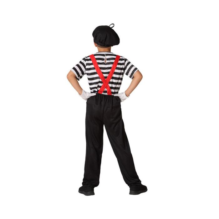 Disfraz Mimo Niño Infantil Blanco Negro 5-6 Años 2 Disfraz Mimo Niño Infantil Blanco Negro 5-6 Años 2
