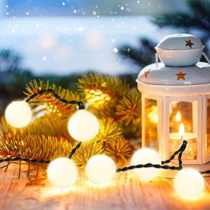 LUMI GARDEN Guirnalda luminosa de bola Billy Solar - Luz blanca - 60 bolas - 700 cm 1 LUMI GARDEN Guirnalda luminosa de bola Billy Solar - Luz blanca - 60 bolas - 700 cm 1