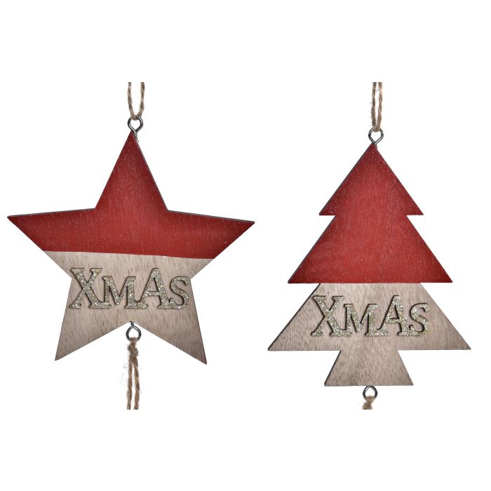 DKD Home Decor Colgante Decoración Navideña Tradicional Rojo Natural MDF 30x8.5x1 cm Surtido Aleatorio Set de 24 Unidades 1 DKD Home Decor Colgante Decoración Navideña Tradicional Rojo Natural MDF 30x8.5x1 cm Surtido Aleatorio Set de 24 Unidades 1