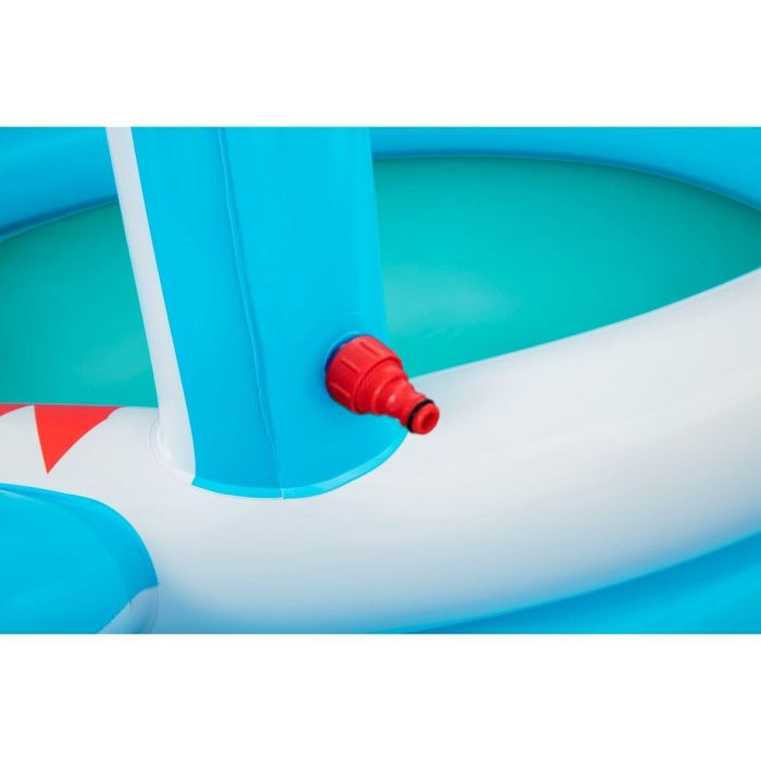 Bestway Piscina Hinchable Infantil 2 Aros Tiburon Aspersor 163x127x92 cm +2 Años Jardin 53157 7