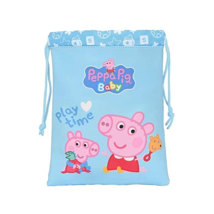 Bolsito de Merienda Peppa Pig Baby Azul Bolsito de Merienda Peppa Pig Baby Azul