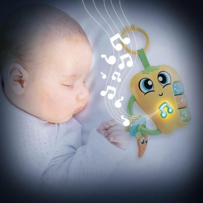 Lisciani Giochi LIS8008324109883 Pepper Sonajero Electrónico CAROTINA BABY con Sonidos y Melodías Alegres y Mordedores 1