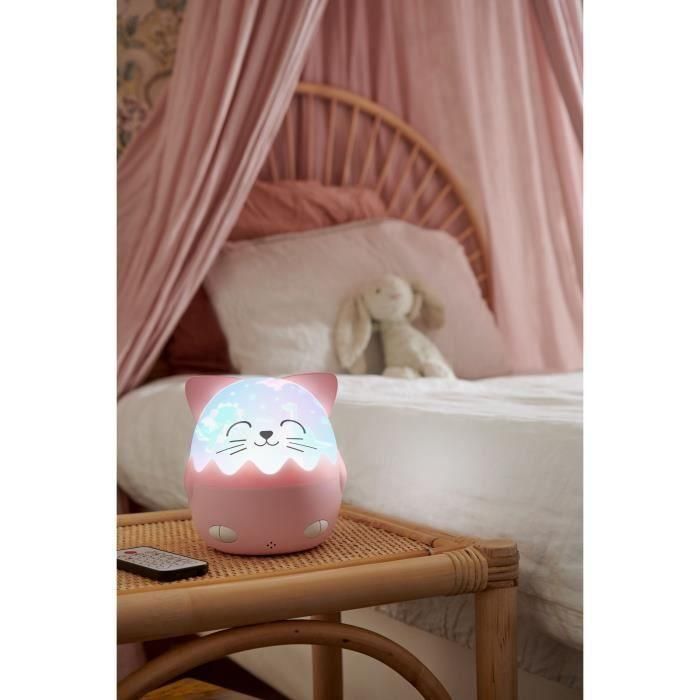 Luz nocturna musical inalámbrica - BIGBEN - Cat - Proyección 360°, 13 películas, 8 melodías, Mando a distancia, Batería USB-C 4 Luz nocturna musical inalámbrica - BIGBEN - Cat - Proyección 360°, 13 películas, 8 melodías, Mando a distancia, Batería USB-C 4