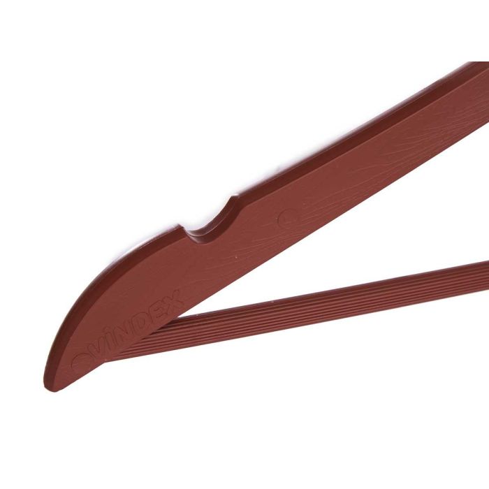 Set 3 Perchas Plastico Marron Kipit 21X3CM (24 Unidades) 3 Set 3 Perchas Plastico Marron Kipit 21X3CM (24 Unidades) 3