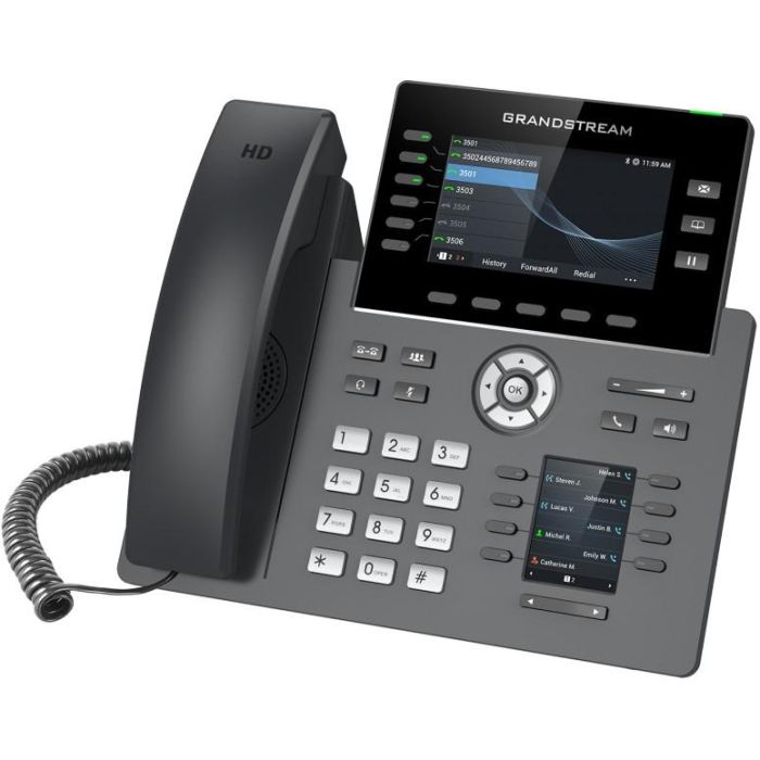 Grandstream GRP-2616 Teléfono IP Profesional para Negocios, 6 Líneas, Pantalla 4.3", WiFi, Bluetooth, PoE 1